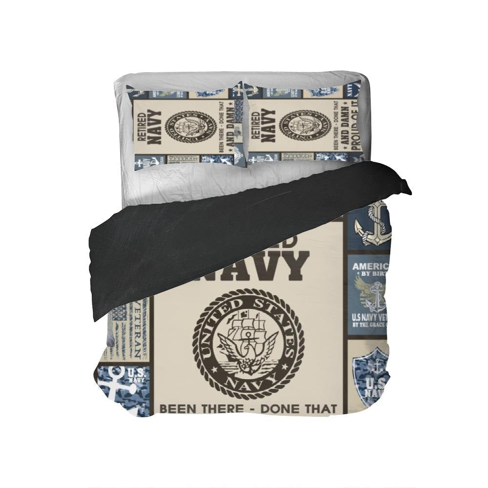 Veteran Bedding Set Retired Navy Been There Dane That Duvet Covers