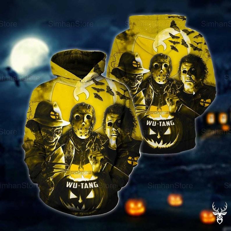 Wu Tang Clan Hip Hop ,wu Tang Clan Halloween Movies 5 3d Hoodie Zip Hoodie