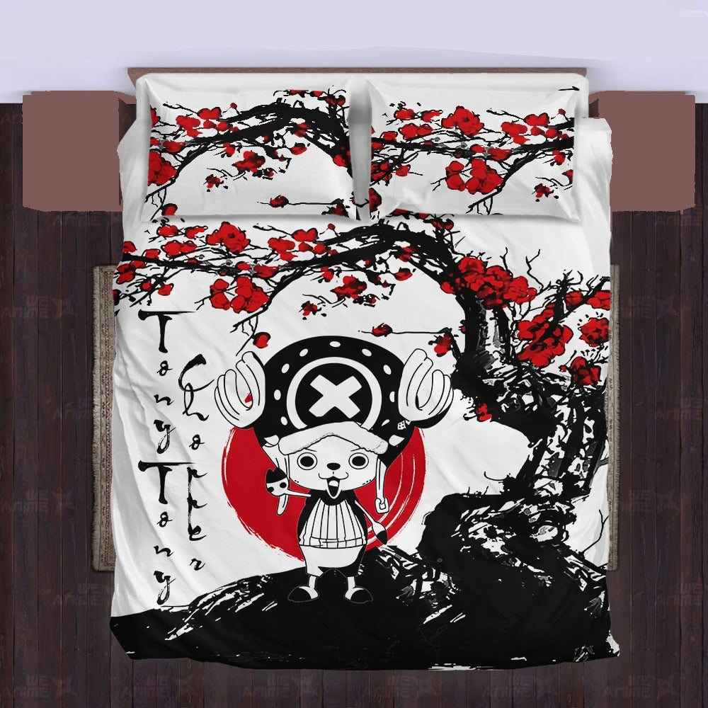 One Piece Bedding Set Tony Tony Chopper Cherry Blossom Graphic Duvet Covers