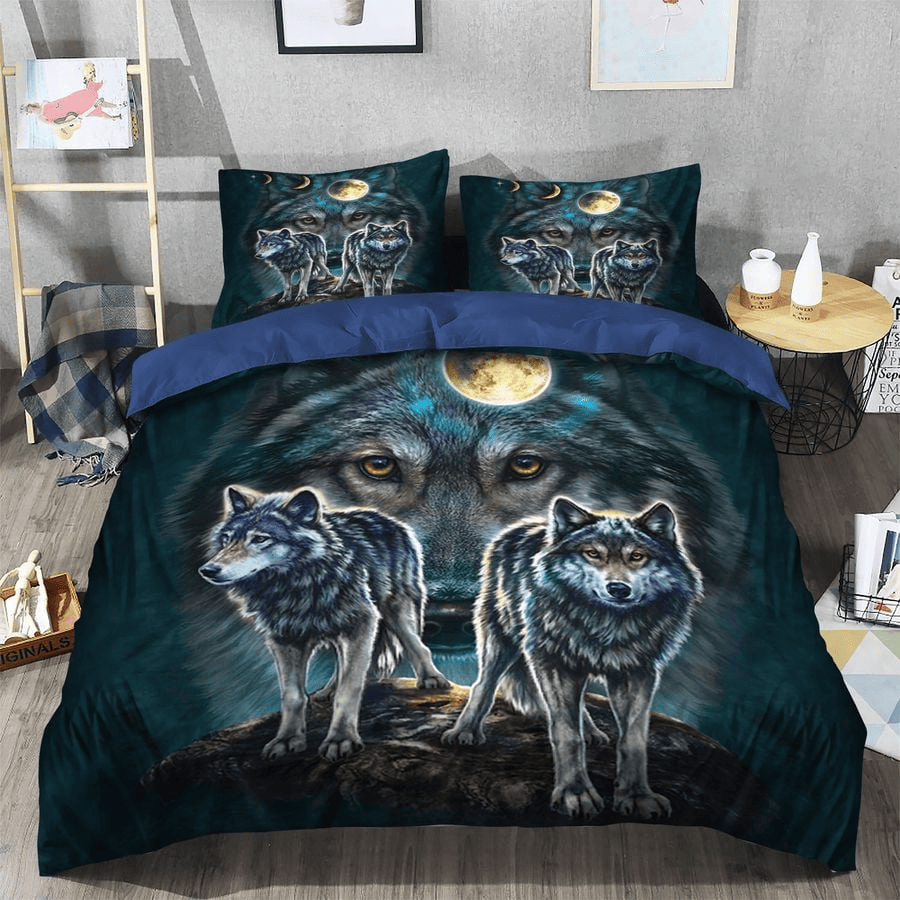 Wolf Bedding Set Wolves In The Moonlight Duvet Covers