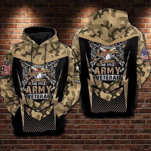 Us Army Veteran V2 3D All Over Print Hoodie & Zip Hoodie