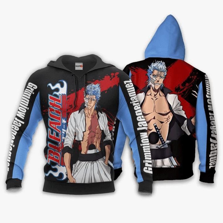 Grimmjow Bleach 3d Hoodie Zip Hoodie