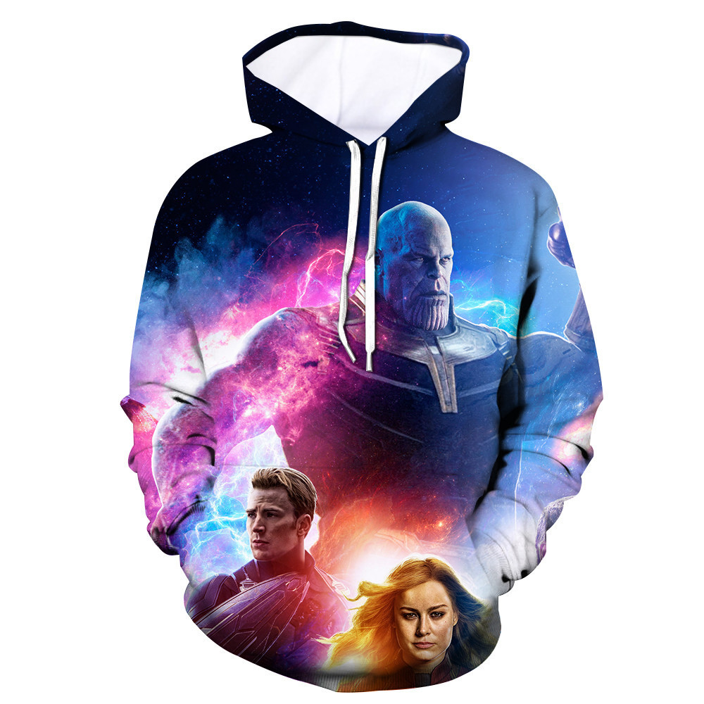 Superhero Captain America Marvel Thanos Avengers Endgame 3D All Over Print Hoodie & Zip Hoodie