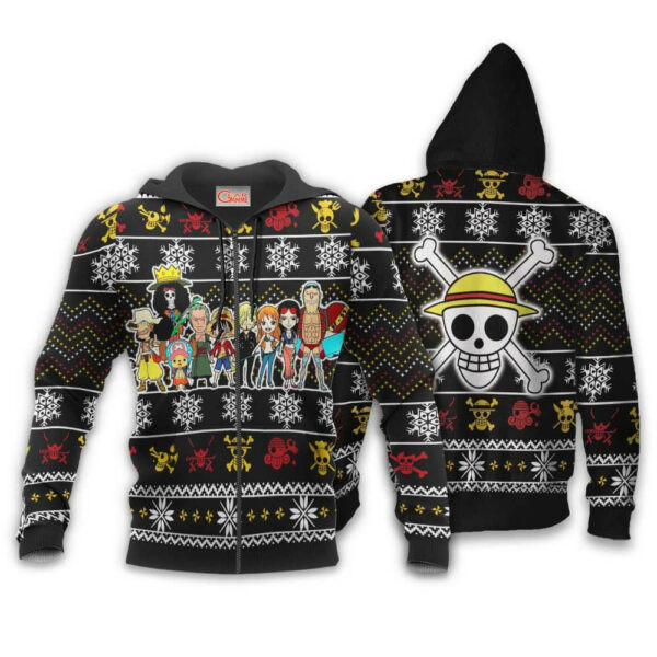 Heart Pirates Ugly Christmas Sweater One Piece Anime 1k490 Cartoon Graphic Outfits Aop 3d Hoodie, Zip Hoodie 903
