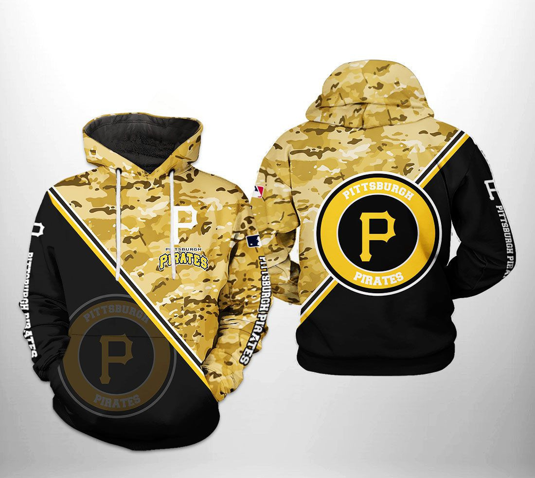Pittsburgh Pirates MLB Camo Team 3D All Over Print Hoodie & Zip Hoodie