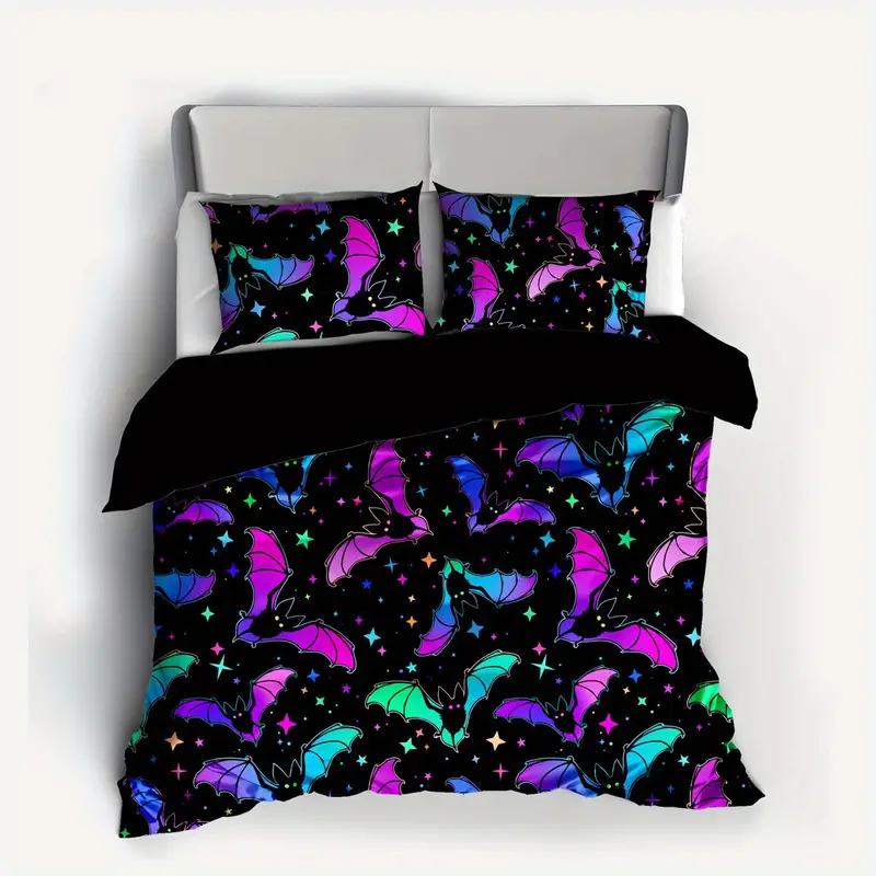 Halloween Bedding Set Halloween Bat And StarPattern Duvet Covers