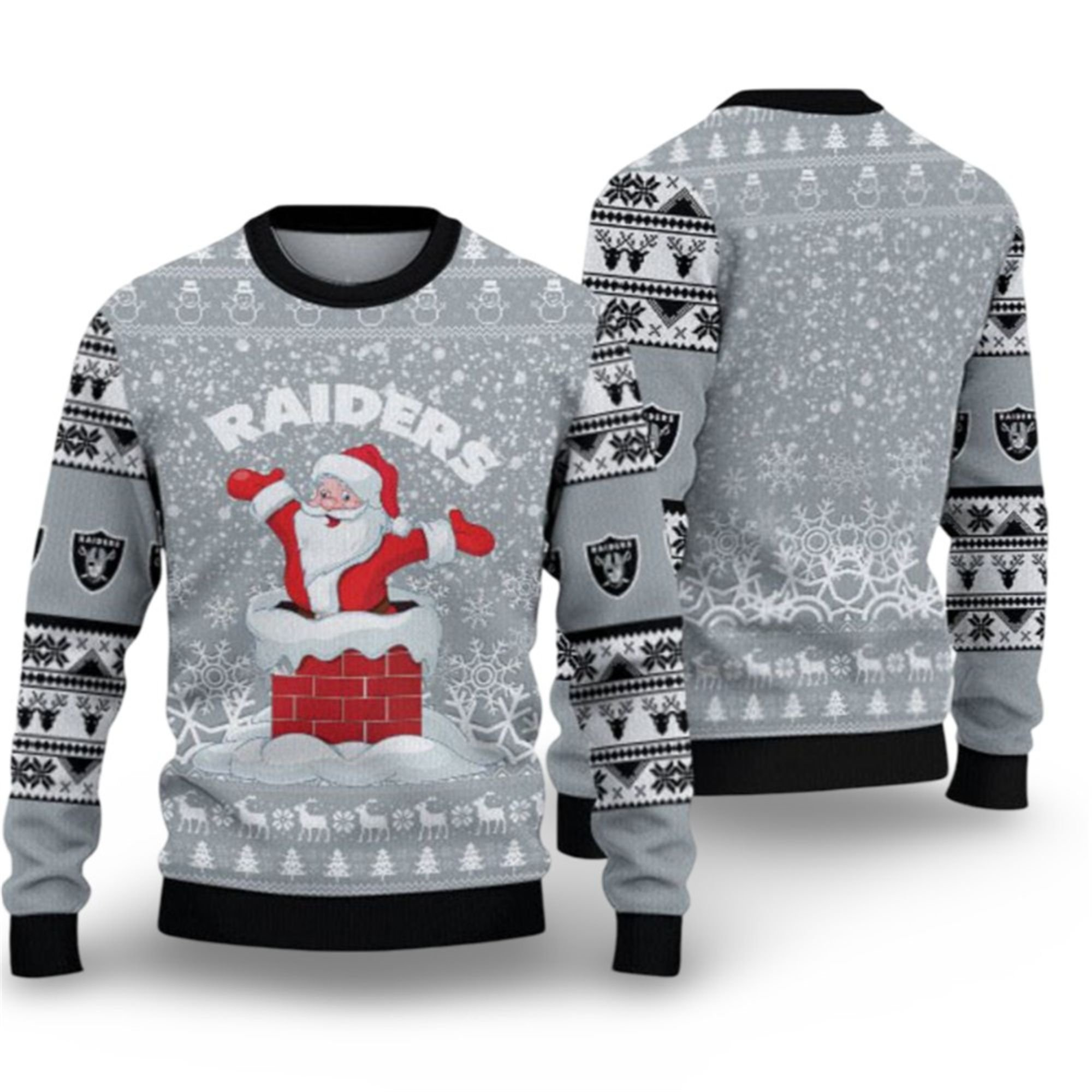 2025 Raiders Santa Ugly Christmas Sweater