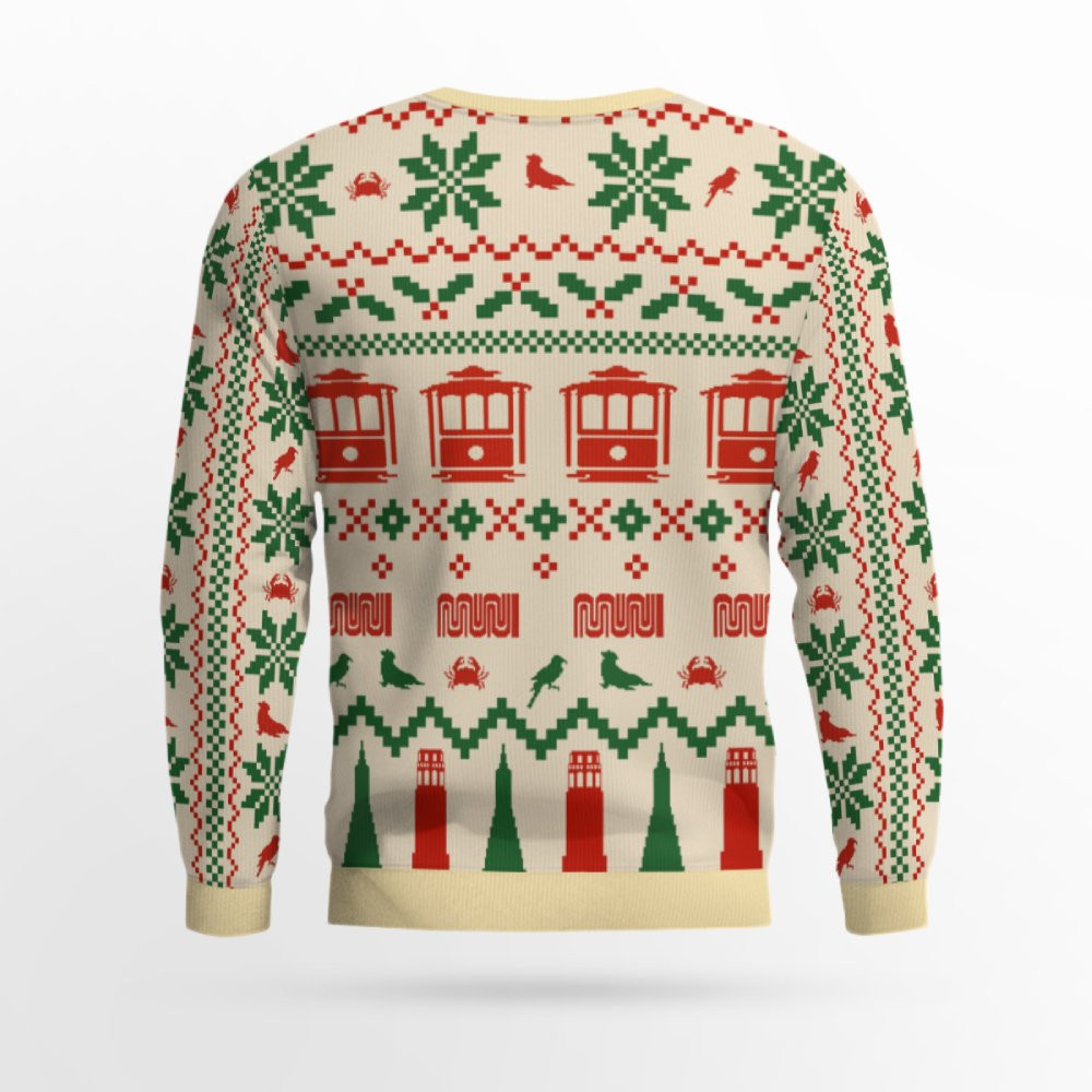 Muni Icons of San Francisco Holiday Christmas Ugly Sweater