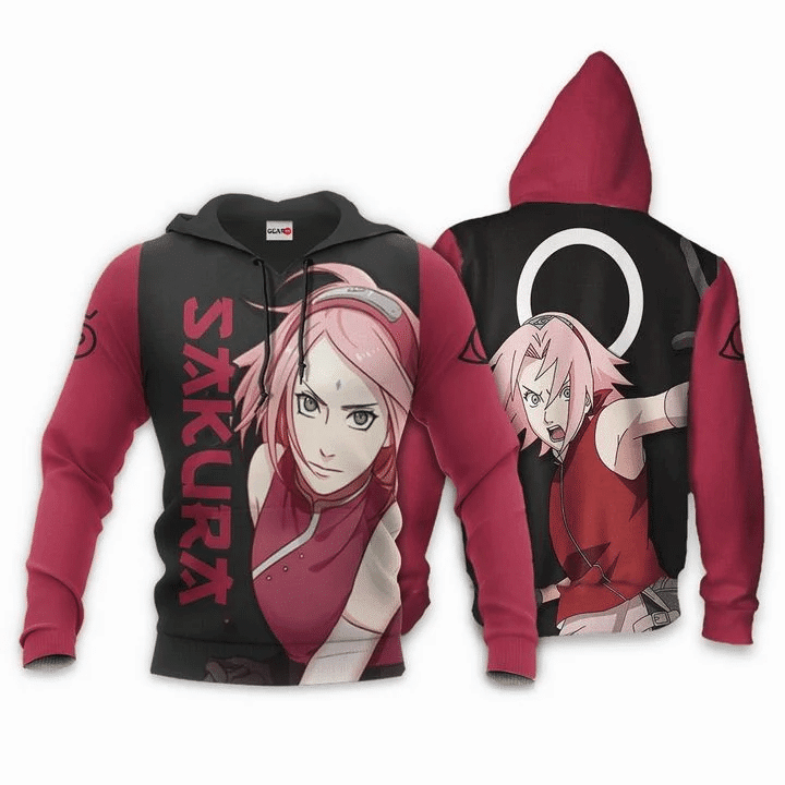 Sakura Haruno Naruto 3d Hoodie Zip Hoodie