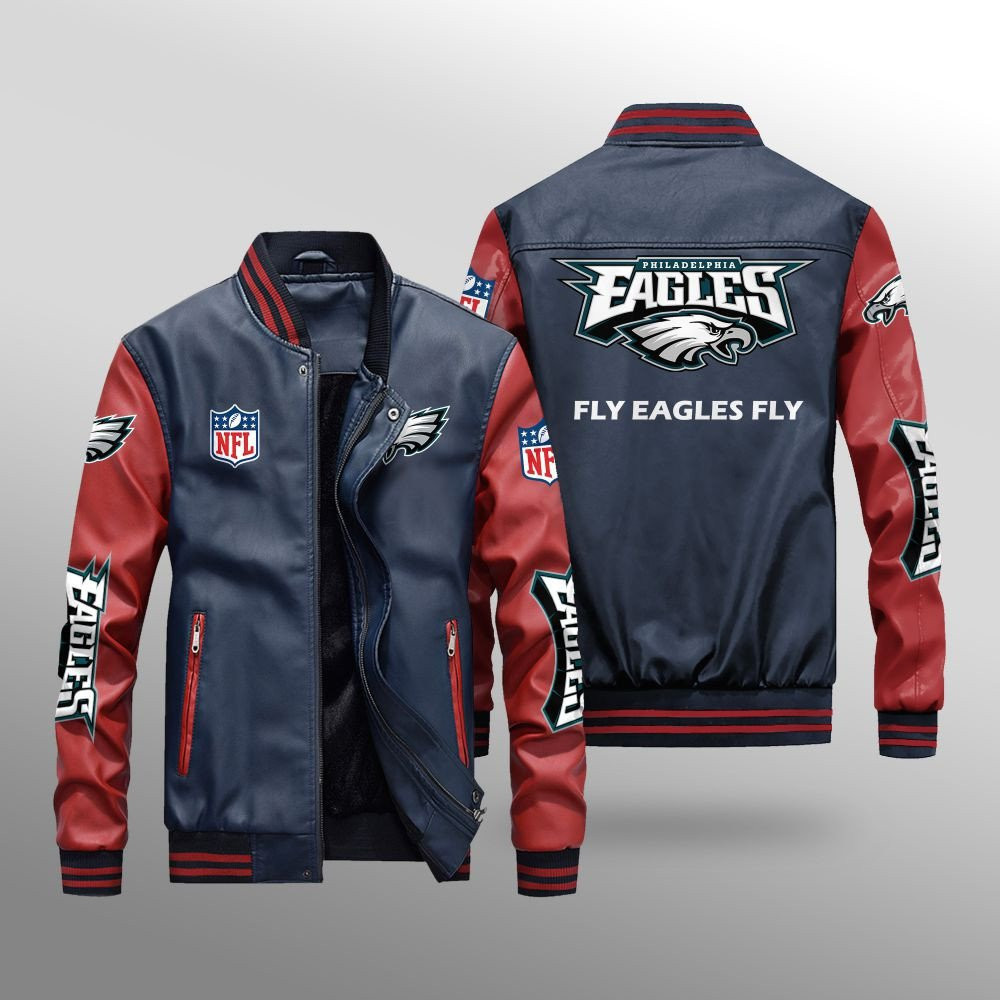 Philadelphia Eagles Leather Bomber Jacket BG05