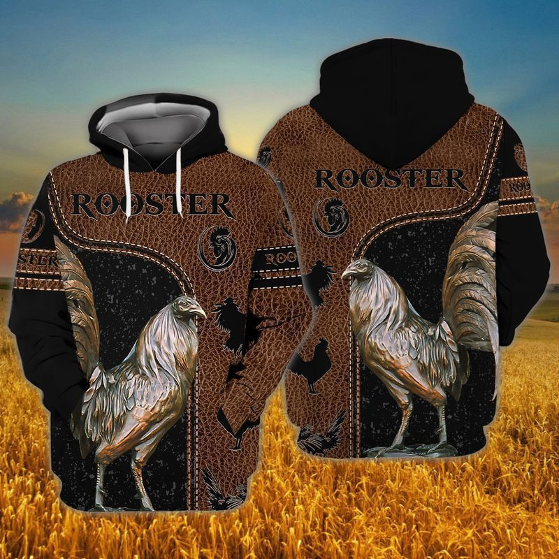 Rooster 3d Hoodie Zip Hoodie