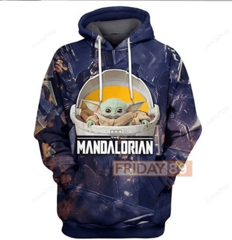 Baby Yoda Mandalorian 3d All Over Print Hoodie, Zip-up Hoodie