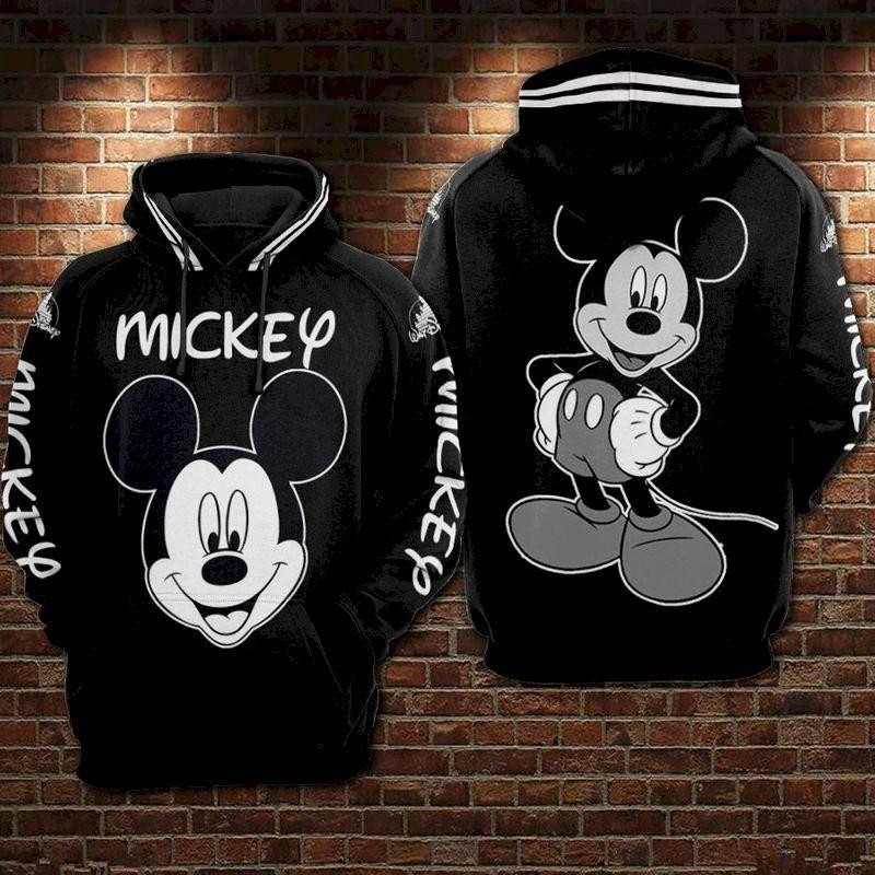 Mickey Mouse Disney, Mickey Black And White Ver5 Aop Hoodie