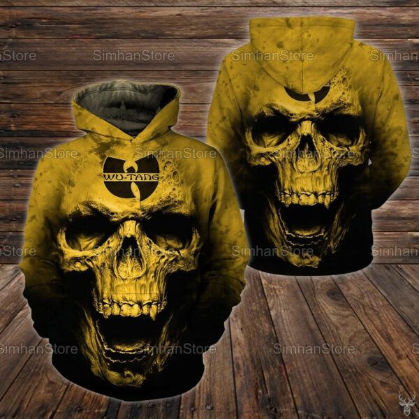 Skull Wu Tang Clan Hip Hop ,wu Tang Clan Halloween Movies 2k712 Cartoon 3d Hoodie Zip Hoodie 2814