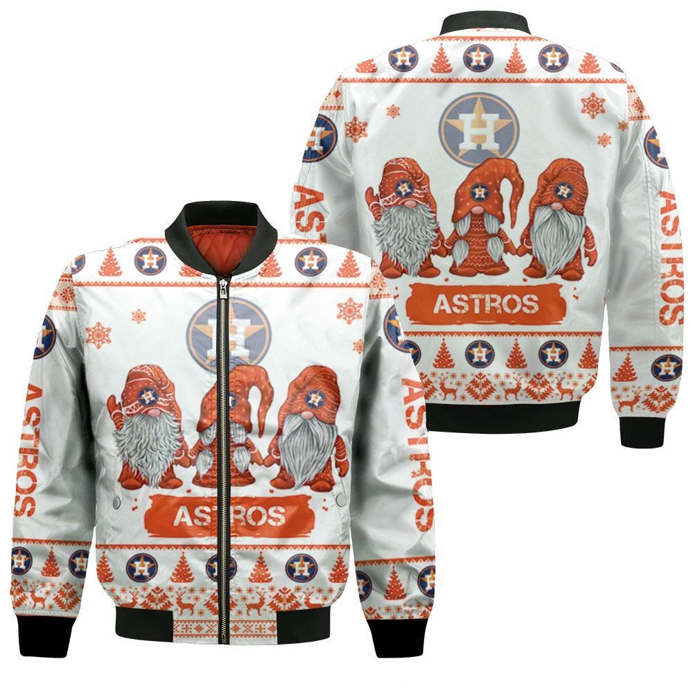 Houston Astros Christmas Gnomes Bomber Jacket
