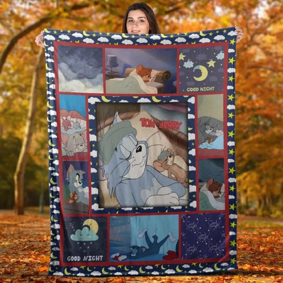 Tom And Jerry Fleece Sherpa Blanket