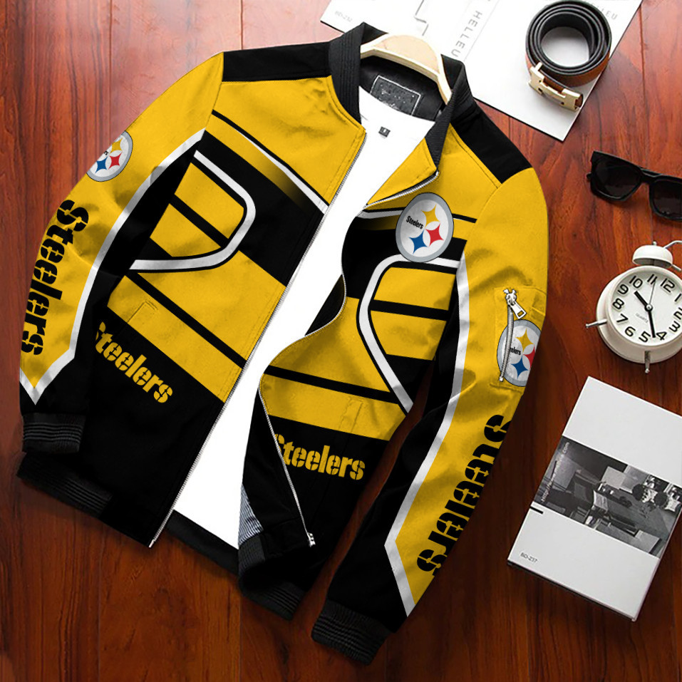 Pittsburgh Steelers Personalized Bomber Jacket BG835