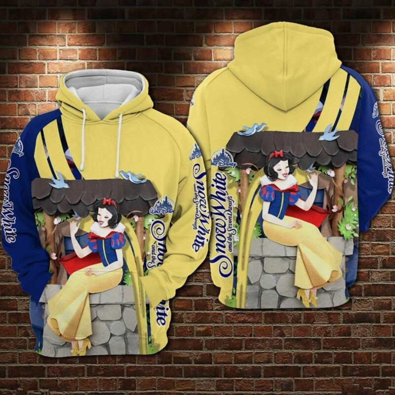Snow White And The Seven Dwarfs Over Print 3d Hoodie Zip Hoodie