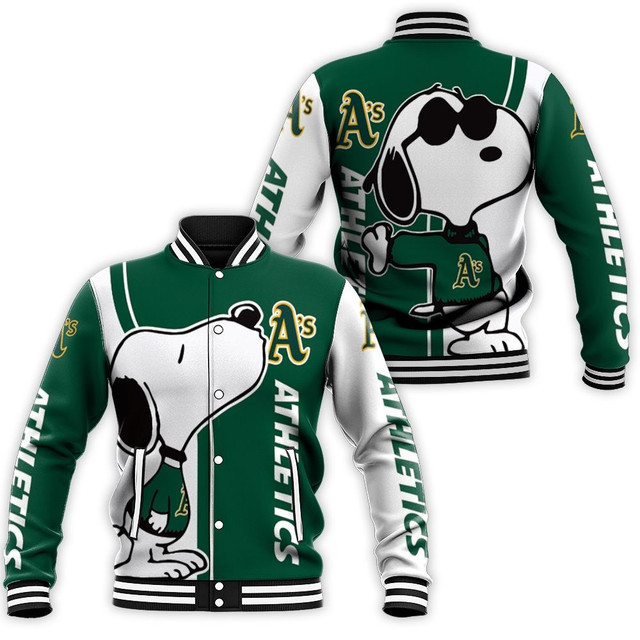 Oakland Athletics Snoopy Lover Baseball Jacket