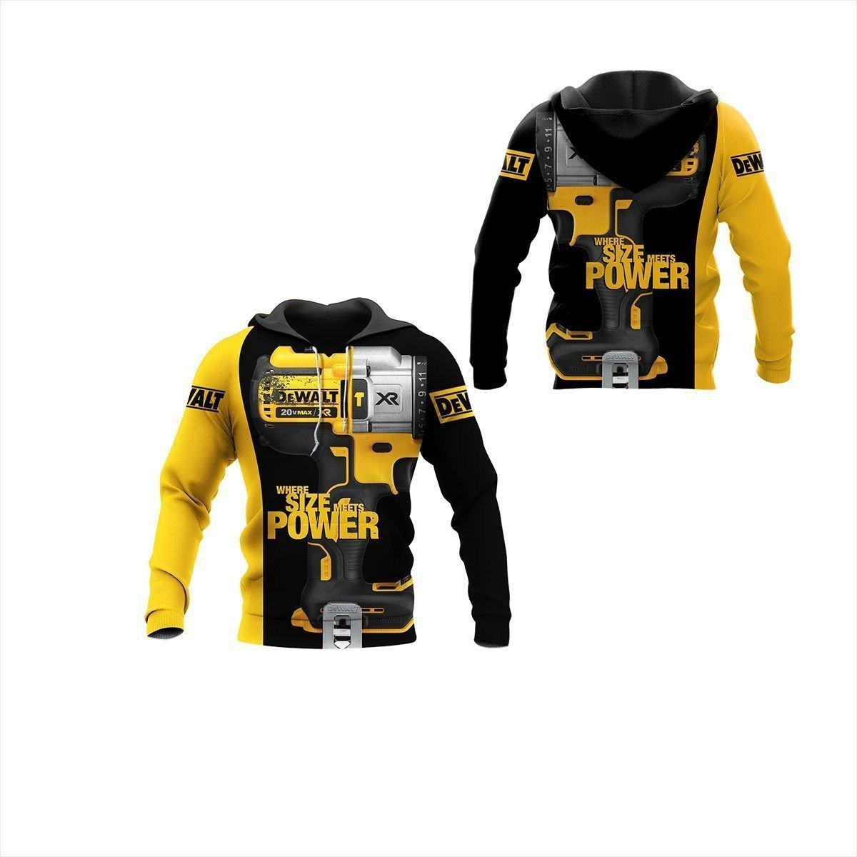 Dewalt Shirt 5, 3d Hoodie Zip Hoodie