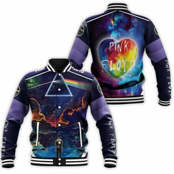 Pink Floyd Rainbow Triangle Glass Reflect Space Night 6k697 Gift For Fan Baseball Jacket 508