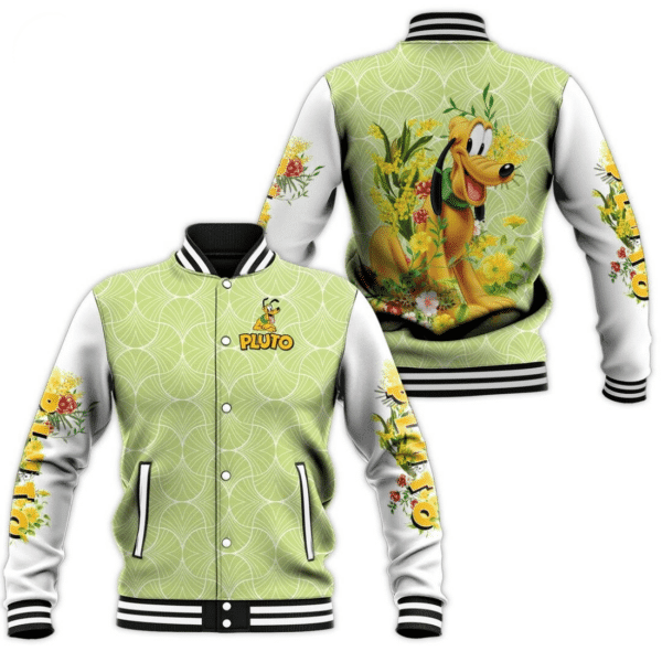 Disney Pluto, Disney Pluto Dog Cartoon 384 Gift Lover Baseball Jacket 391