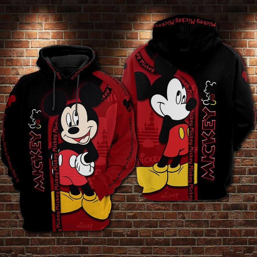 Mickey Mouse Over Print 3d Hoodie Zip Hoodie 310