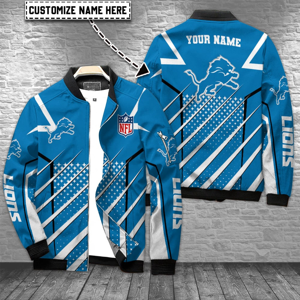 Detroit Lions Personalized Bomber Jacket BG935