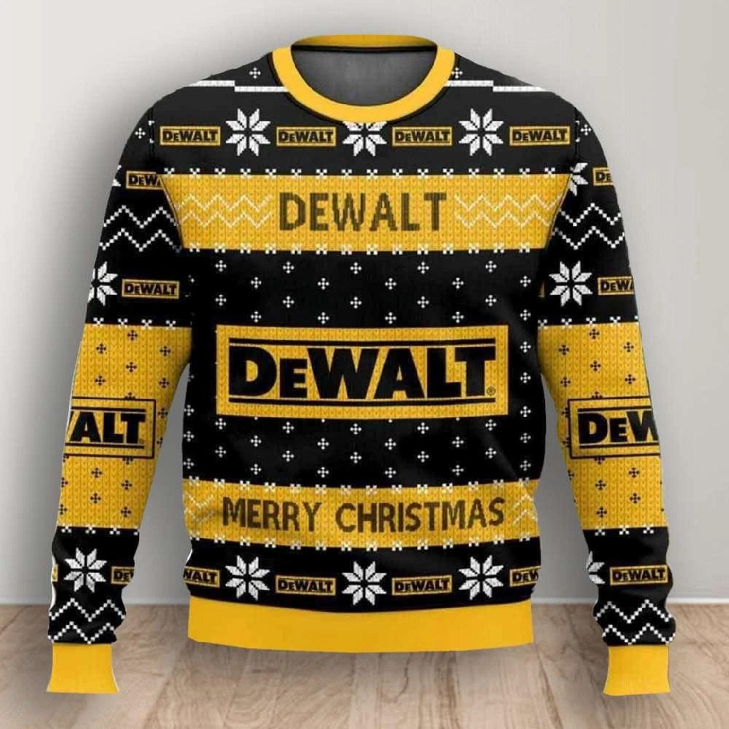 Power Tools Dewalt Merry Ugly Christmas Sweater