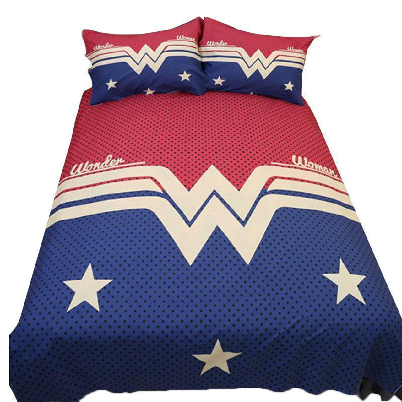 Wonder Woman Bedding Set DC Wonder Woman Logo Vintage Duvet Covers Red