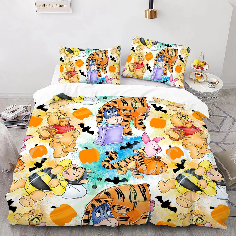 WTP Bedding Set DN Pooh Eeyore Piglet Tigger Pattern Duvet Covers
