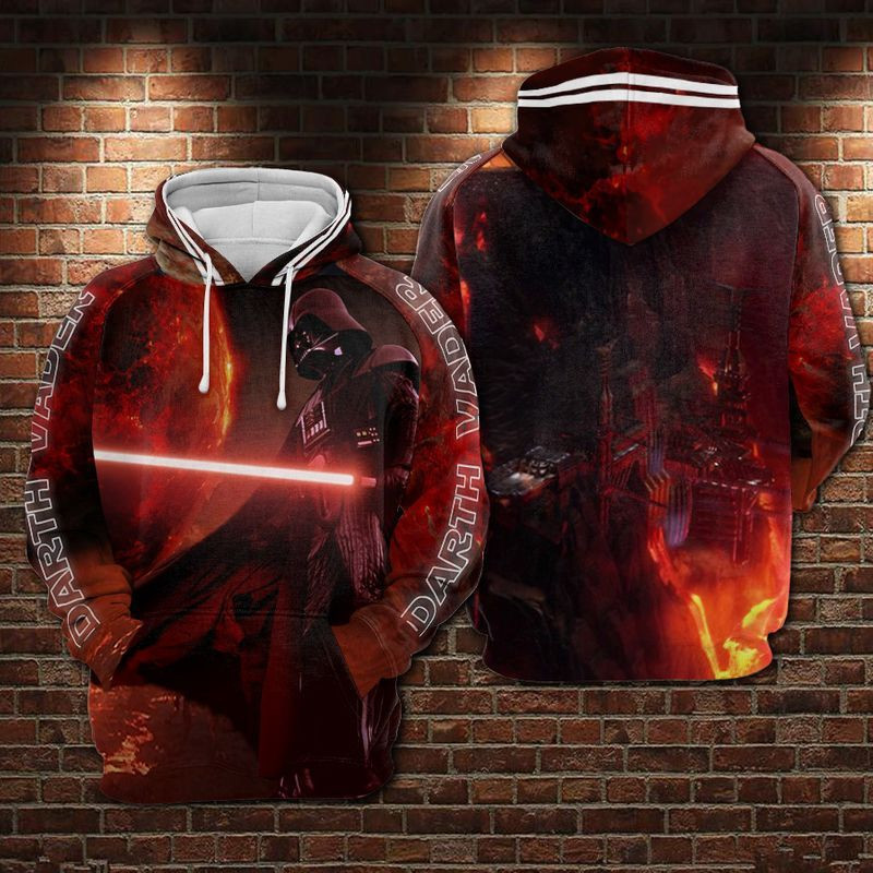 Darth Vader On Mustafar Over Print 3d Hoodie Zip Hoodie