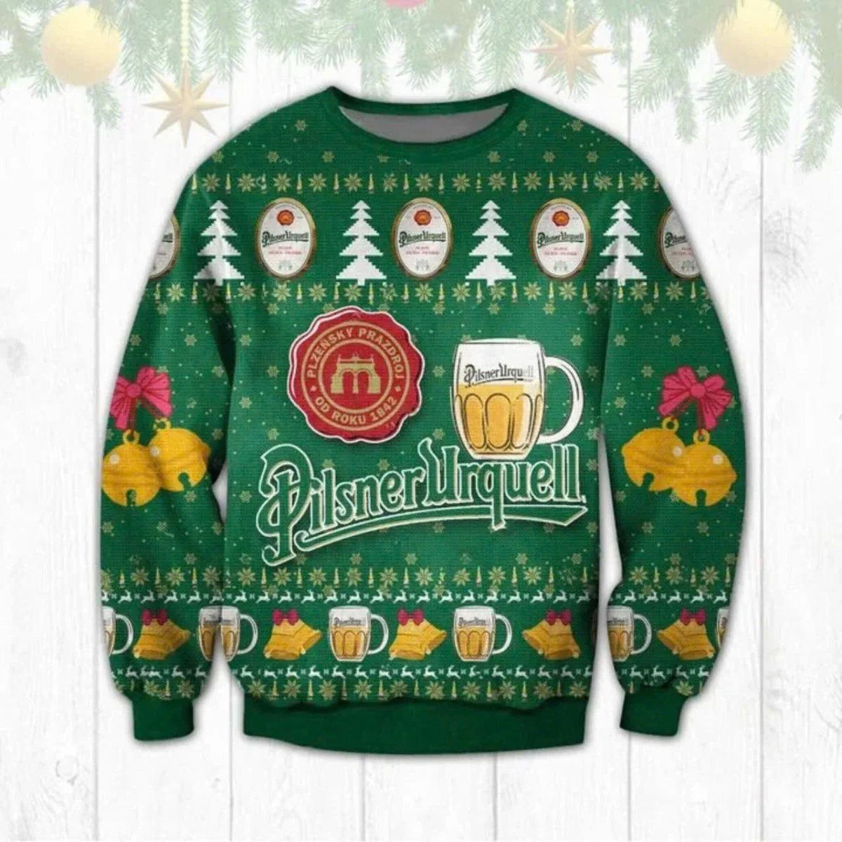 Pilsner Urquell Christmas Reindeer Ugly Christmas Sweater