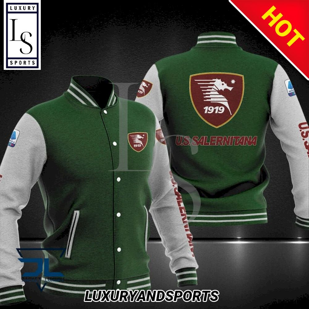 US Salernitana Green White Baseball Jacket