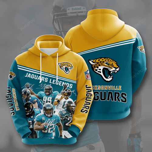 Jacksonville Jaguars Legends 3D All Over Print Hoodie & Zip Hoodie