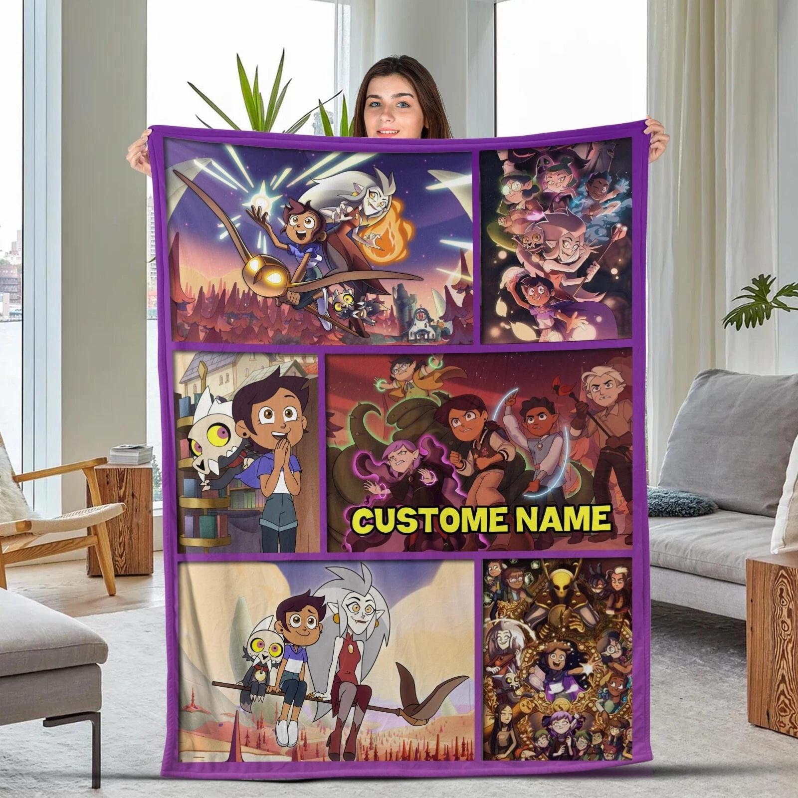 Personalized The Owl House Blanket The Owl House Velvet Fleece Sherpa Blanket