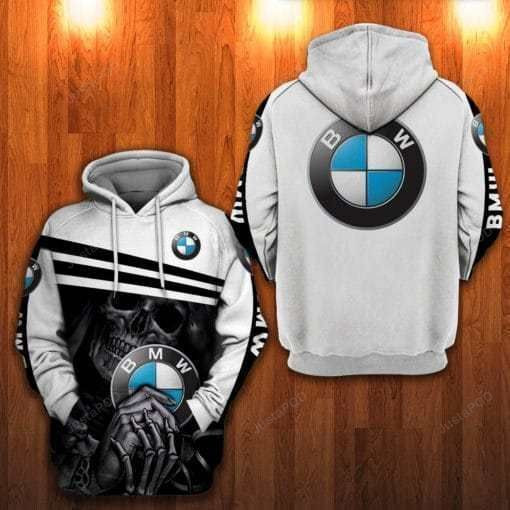 Death Skull Hold BMW Logo 3D All Over Print Hoodie & Zip Hoodie