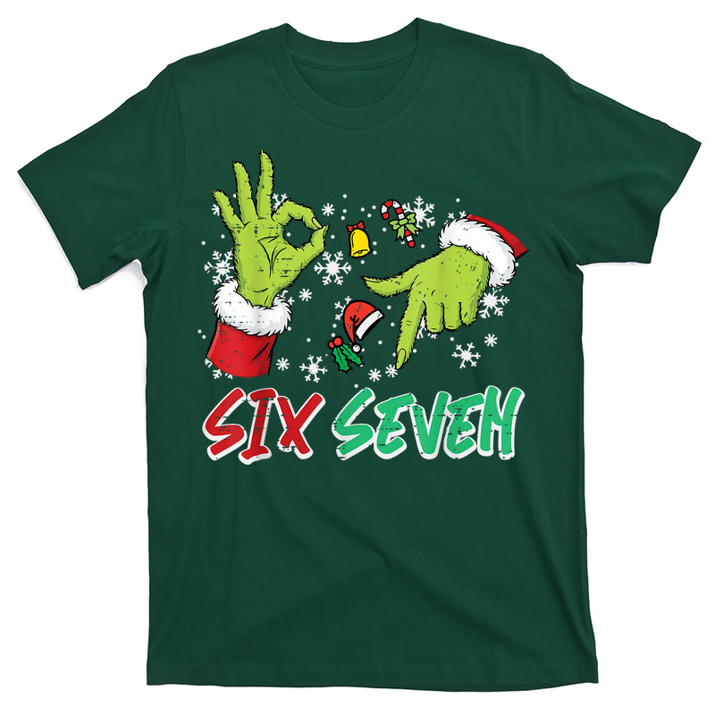 Christmas Six Seven 67 Funny Meme 6 7 Xmas T-Shirt