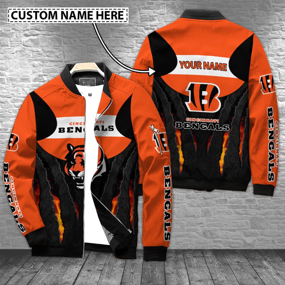 Cincinnati Bengals Personalized Bomber Jacket BG665