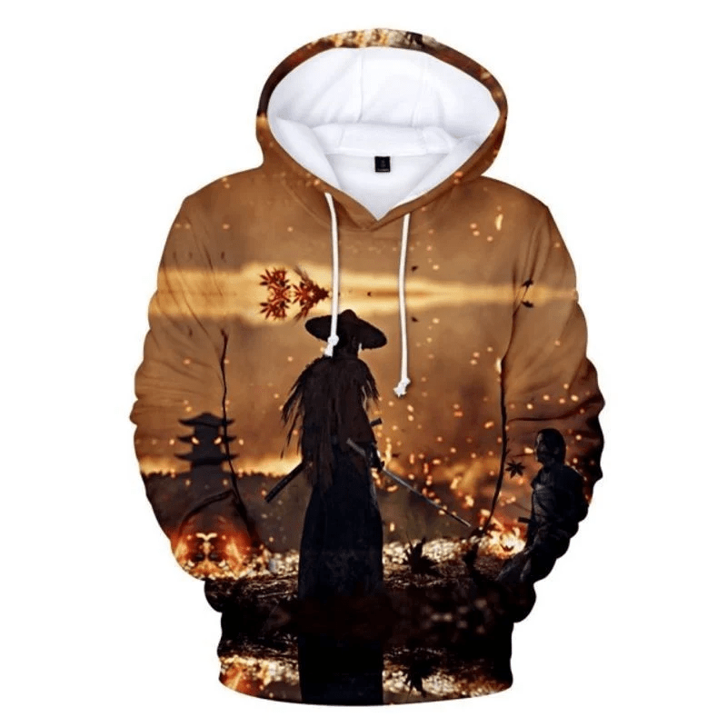 Ghost Of Tsushima Samurai Sakai Over Print 3d Hoodie Zip Hoodie