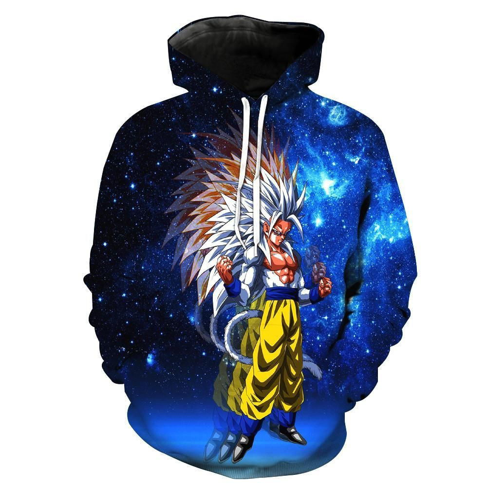 Super Saiyan 5 Goku In Space Dragon Ball Z 3D All Over Print Hoodie & Zip Hoodie