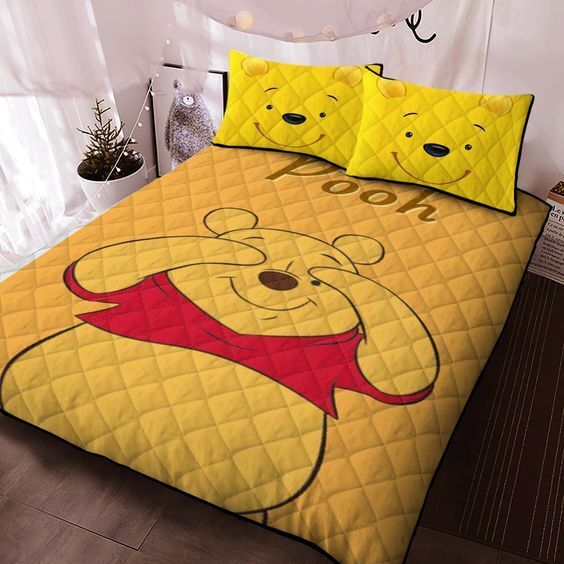 WTP Bedding Set DN Cute Pooh Bear Graphic Duvet Covers