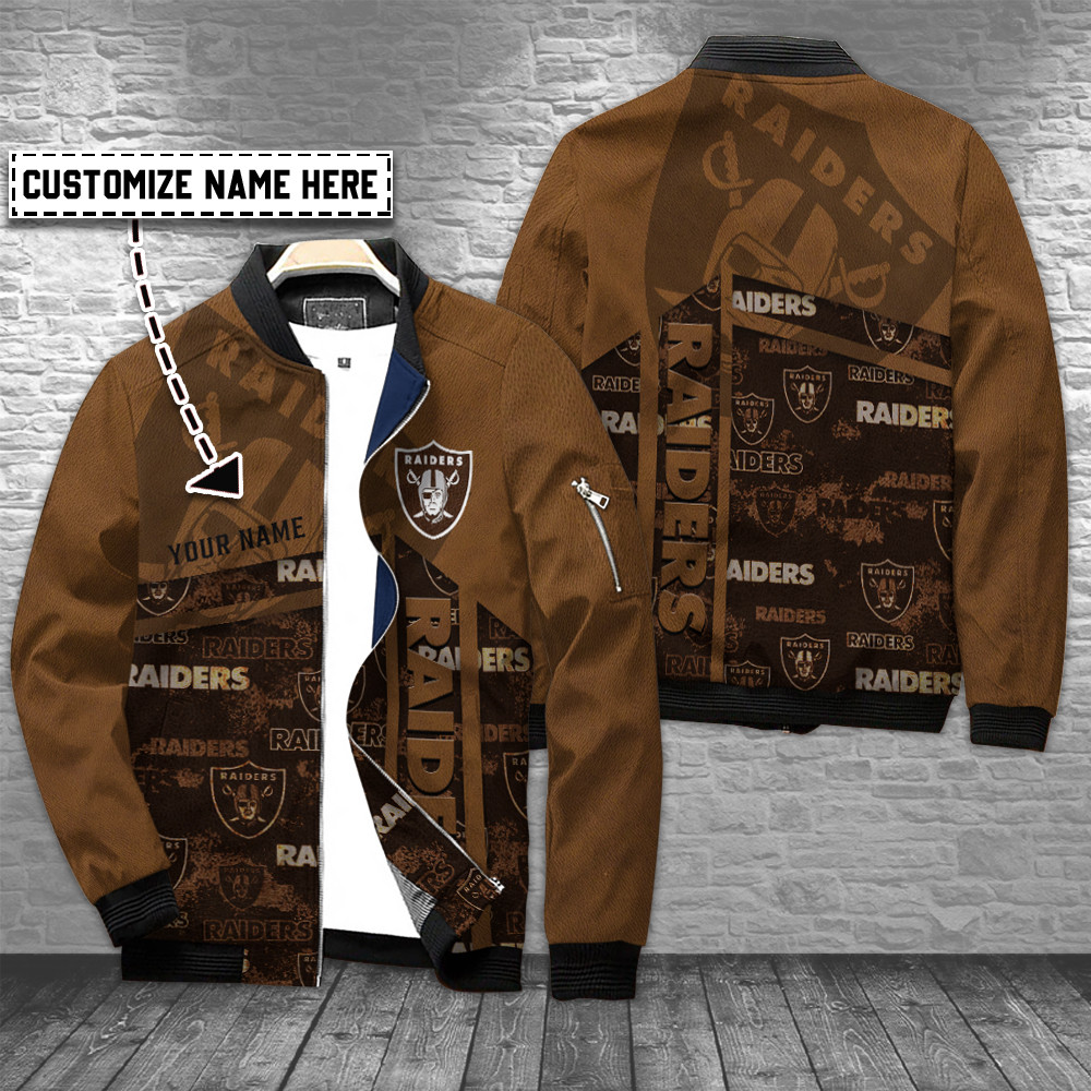 Las Vegas Raiders Personalized Bomber Jacket BG887