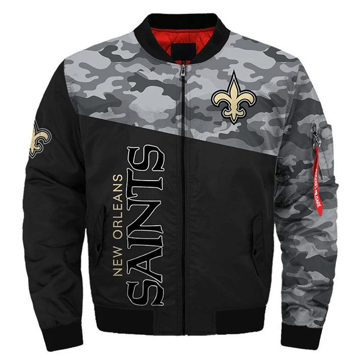 New Orleans Saints Military Style Bomber Jacket