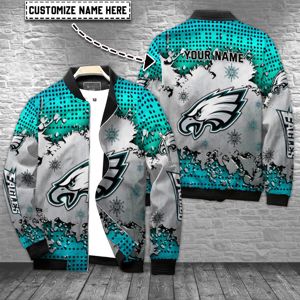 Philadelphia Eagles Personalized Bomber Jacket BG628