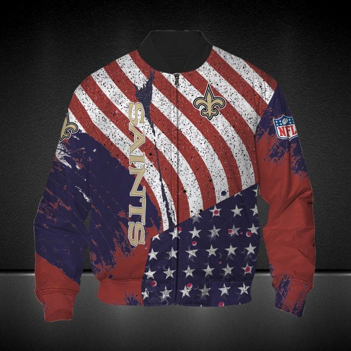New Orleans Saints American Flag Duty Bomber Jacket