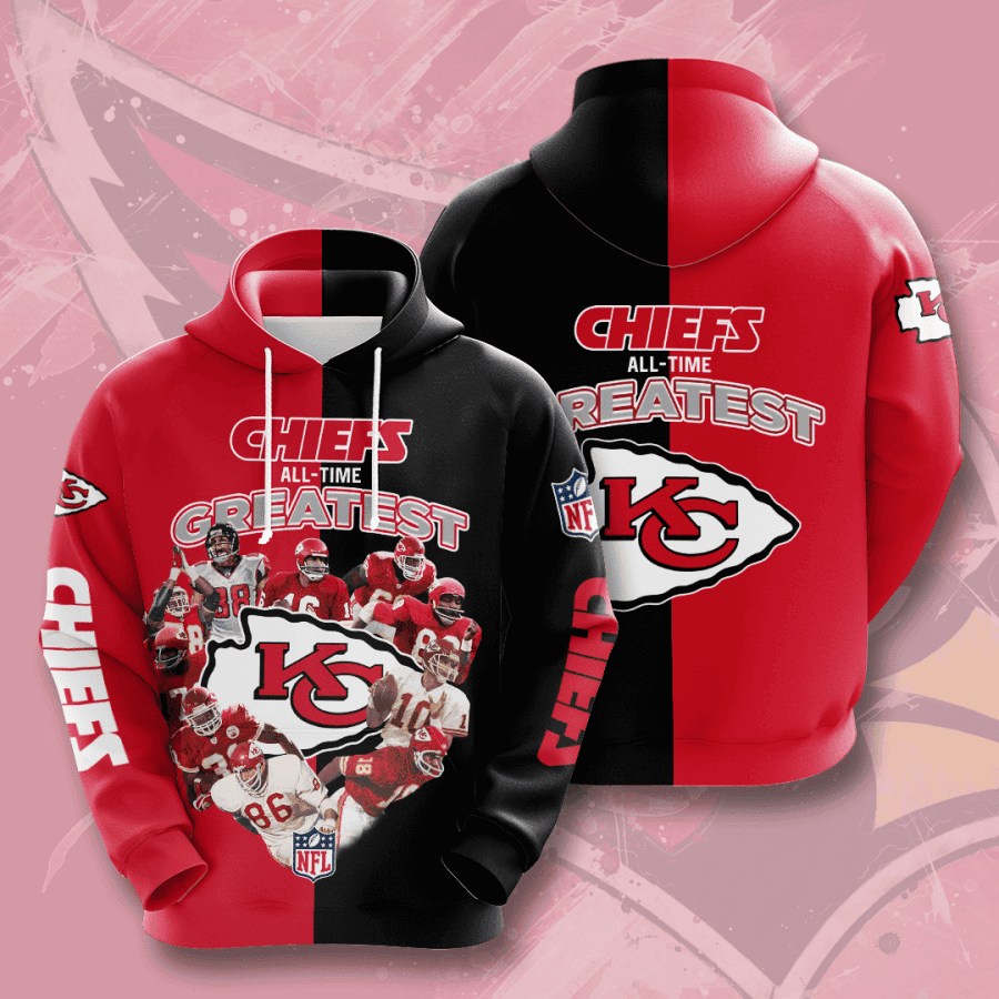 Chiefs All-Time Greatest Kansas City Chiefs 3D All Over Print Hoodie & Zip Hoodie
