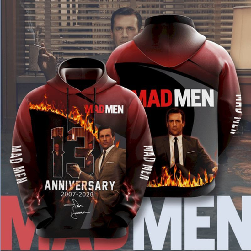 Madmen Signature 13th Anniversary Fire All Over Printed Custom 3d Hoodie