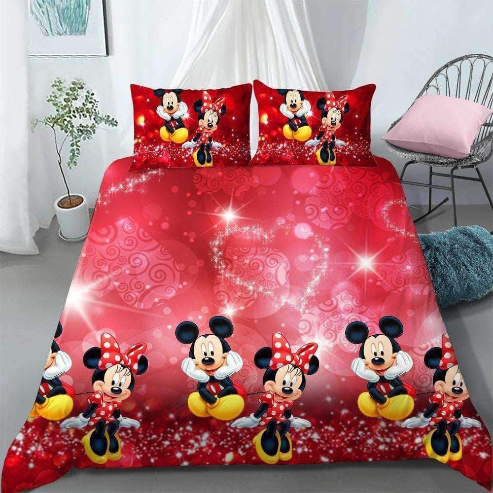 MM Bedding Set DN MM And Minnie Love Twinkle Hearts Duvet Covers