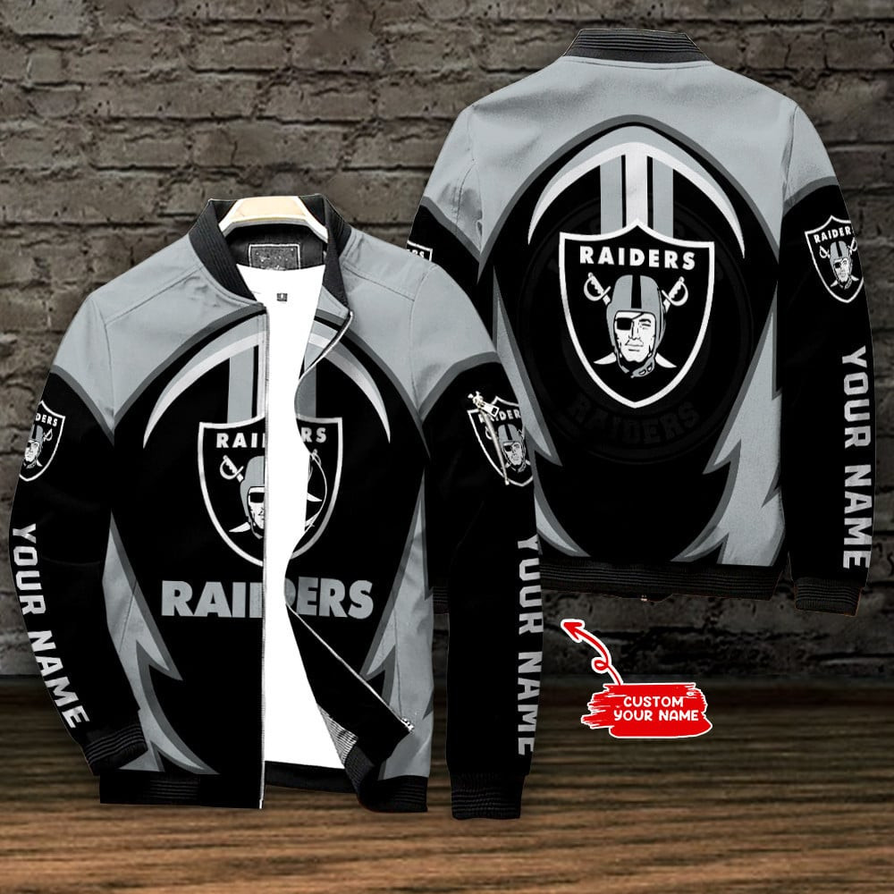 Las Vegas Raiders Personalized Bomber Jacket BG622